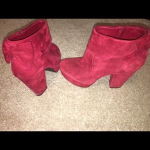 Gianni Binni Booties Boots Red Platform Size 8.5